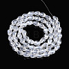 Transparent Teardrop Glass Beads Strands GLAA-T025-79B-01-2