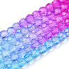 Transparent Glass Beads Strands LS-GLAA-E036-07O-2