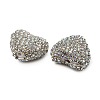Sparkling Acrylic Heart Beads with Rhinestone Embellishment LS-OACR-NH0001-02B-07-2