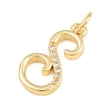 Brass Micro Pave Clear Cubic Zirconia Pendants CU-CBA7939-01S-G-2