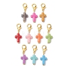 Acrylic Cross Pendant Decoration HJEW-JM01999-1