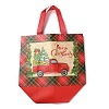 Christmas Theme Tartan Non-woven Fabric Gift Tote Bags with Handle ABAG-G017-01B-2