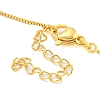 Brass Micro Pave Clear Cubic Zirconia Pendant Necklaces NJEW-M220-01A-G-3