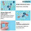 1260Pcs 14 Style Opaque Acrylic Linking Rings SACR-DC0001-01-4