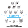 100 Sets 2-Strands 4-Holes 304 Stainless Steel Box Clasps STAS-DC0012-94-3