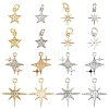 16Pcs 8 Styles Brass & Alloy & Rhinestone & Cubic Zirconia Pendants Sets FIND-YW0011-28-1
