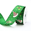 Christmas Theme Polyester Grosgrain Ribbon PW-WG86446-03-1