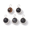 Natural Mixed Gemstone Pendants PALLOY-JF02670-02-1