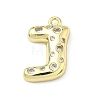 Brass Micro Pave Clear Cubic Zirconia Pendants KK-I476-02G-J-1