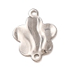 304 Stainless Steel Textured Links Connector Charms STAS-K302-02G-P-1