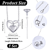 1Pc 304 Stainless Steel Heart Pendant Urn Ashes Necklaces NJEW-CN0001-19P-2