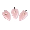 Natural Rose Quartz Pendants G-Q601-47H-1
