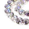 Electroplate Transparent Glass Beads Strands EGLA-B012-AB16-3