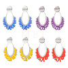 Brass Dangle Stud Earrings EJEW-MZ00696-2