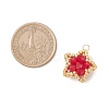 Glass Seed Beaded Star Pendants PALLOY-MZ01083-01-3