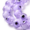 Handmade Evil Eye Lampwork Round Bead Strands LAMP-L055-10mm-26-4