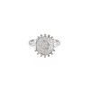 Non-Tarnish 304 Stainless Steel Flat Round with Initial Letter Open Cuff Ring for Men Women RJEW-S405-246P-Q-1