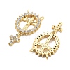 Brass Micro Pave Cubic Zirconia Pendants KK-Q006-53B-G-2