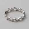 Stainless Steel Olive Branch Wrap Finger Ring for Women RJEW-WH0015-07-2