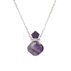 Natural Amethyst Perfume Bottle Necklaces PW-WG51282-03-1