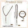 3Pcs Synthetic Hematite & Natural Tiger Eye Bracelets & Necklaces Sets SJEW-UN00006-3