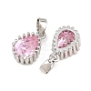 Brass Pave Cubic Zirconia Charms CU-CBA9AB3-01P-01-2