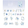 25Pcs Flowers Theme DIY Paper Stickers STIC-U004-02C-1