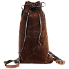 Flocking Fibre Drawstring Backpacks with PU Leather Straps and Alloy Clasps ABAG-WH20019-02B-1
