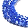 Opaque Solid Color Electroplate Glass Beads Strands GLAA-F029-P4mm-A11-3