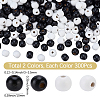 600Pcs 2 Colors Dyed Natural Wood Beads WOOD-SC0002-37B-2
