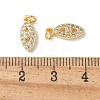 Brass Micro Pave Clear Cubic Zirconia Pendants KK-Q031-47G-08-3