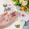 WADORN 12Pcs 12 Styles Flower & Butterfly Silicone Locking Stitch Marker SIL-WR0001-02-5