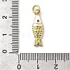 Brass Enamel Pendants X1-KK-A266-39G-01-3