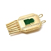 Brass Micro Pave Cubic Zirconia Big Pendants KK-Z125-27G-2