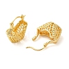 Hollow Basket Brass Hoop Earrings for Women LS-EJEW-G399-03C-G-2