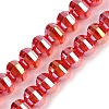 Electroplate Transparent Glass Beads Strands EGLA-B011-08A-AB01-1