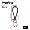 Cowhide Leather Keychains KEYC-WH0029-142A-2