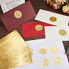 CRASPIRE 40 Sheets 4 Styles Self Adhesive Gold Foil Embossed Stickers DIY-CP0010-45-4