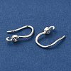 Rack Plating Brass Micro Pave Clear Cubic Zirconia Earring Hooks KK-A231-09S-2