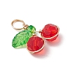 Cherry Glass Pendants PALLOY-JF03470-04-3