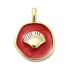 Brass Enamel Pendants KK-P338-08G-01-1