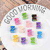UV Plating Opaque Acrylic European Beads OACR-M027-03Z-1