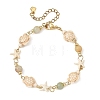 Starfish & Turtle Synthetic Turquoise Beaded Necklace & Bracelet Sets SJEW-JS01385-03-3