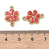 304 Stainless Steel Enamel Flower Links Connector Charms STAS-K330-16G-02-3