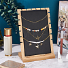 Bamboo Wood Multiple Necklace Display Stands NDIS-WH0009-13B-2