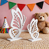 2Pcs Butterfly Wood Sculpture Display Decorations DJEW-WH0053-78-2