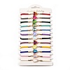 12Pcs 12 Colors Polyester Bracelets BJEW-P340-03G-1