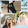 6Pcs Flower Glass Rhinestone Cabochons DIY-FG0010-18D-5