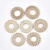 Handmade Reed Cane/Rattan Woven Linking Rings X-WOVE-T006-066-1