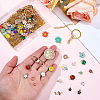 DIY Letter & Flower Keychain Findings Kits DIY-BM0002-22-3